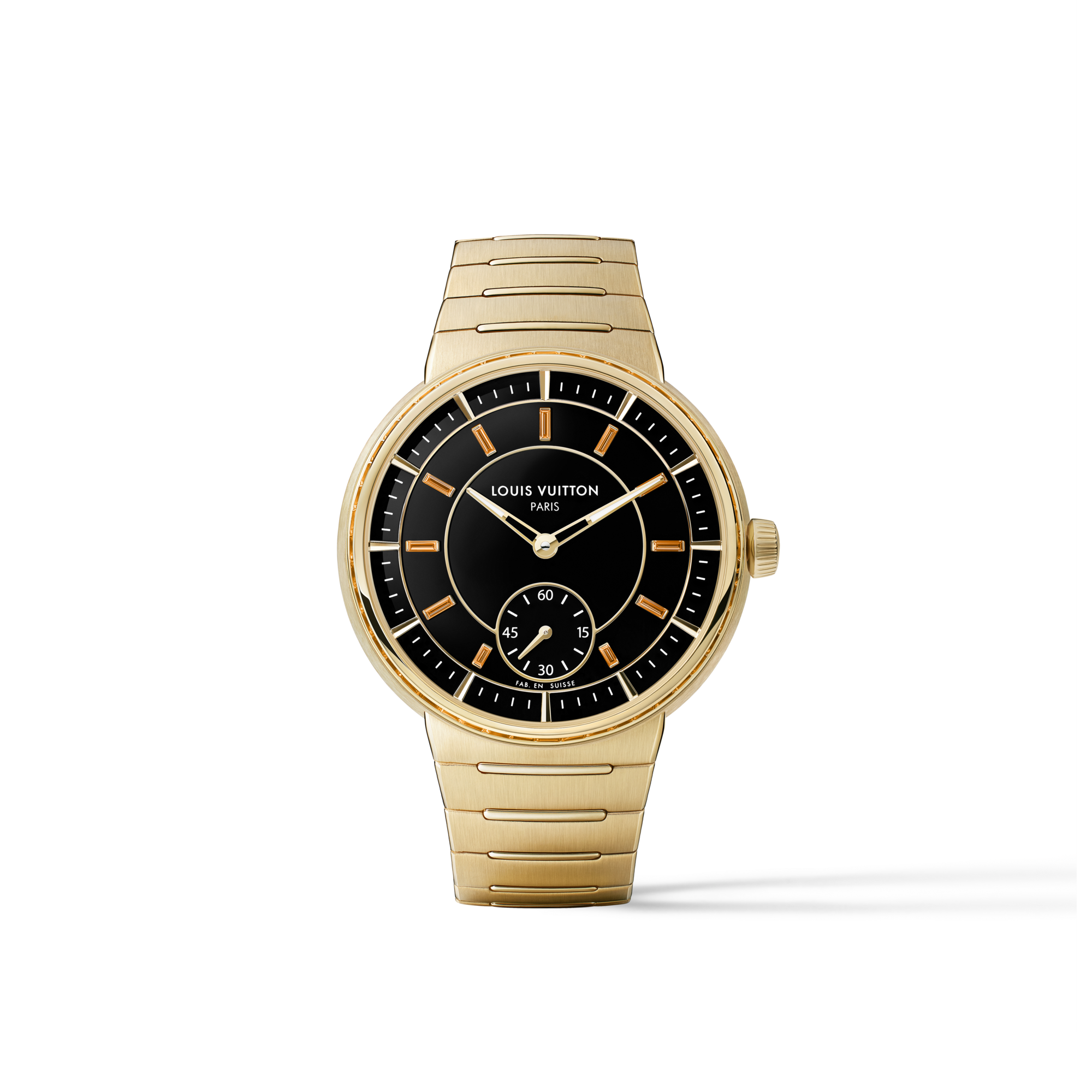 นาฬิการุ่น Tambour ระบบอัตโนมัติ 40 มม. เยลโลว์โกลด์ ออนิกซ์ และแซฟไฟร์  in นาฬิกา