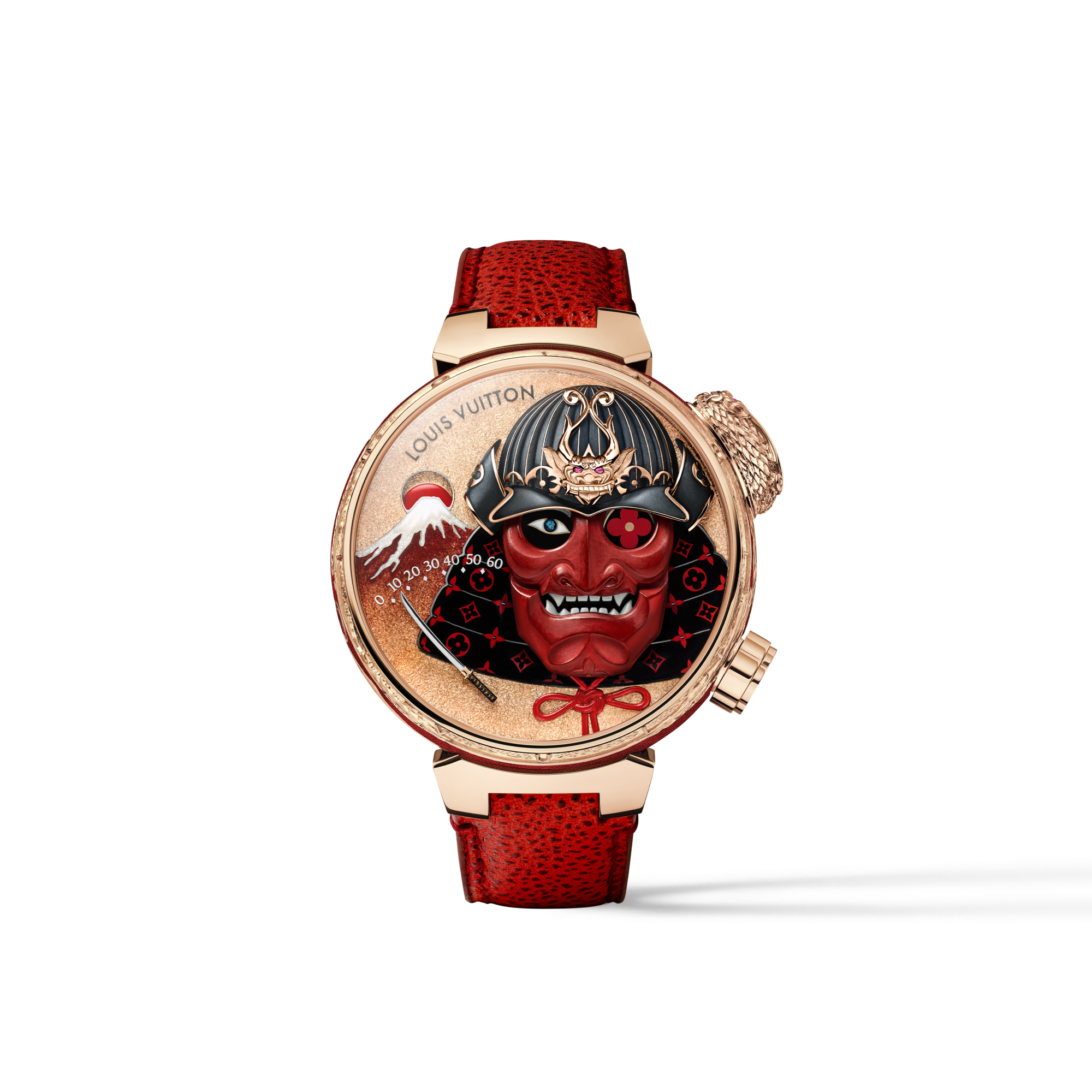 นาฬิการุ่น Tambour Bushido Automata ระบบไขลาน 46.8 มม. พิงค์โกลด์  in นาฬิกา