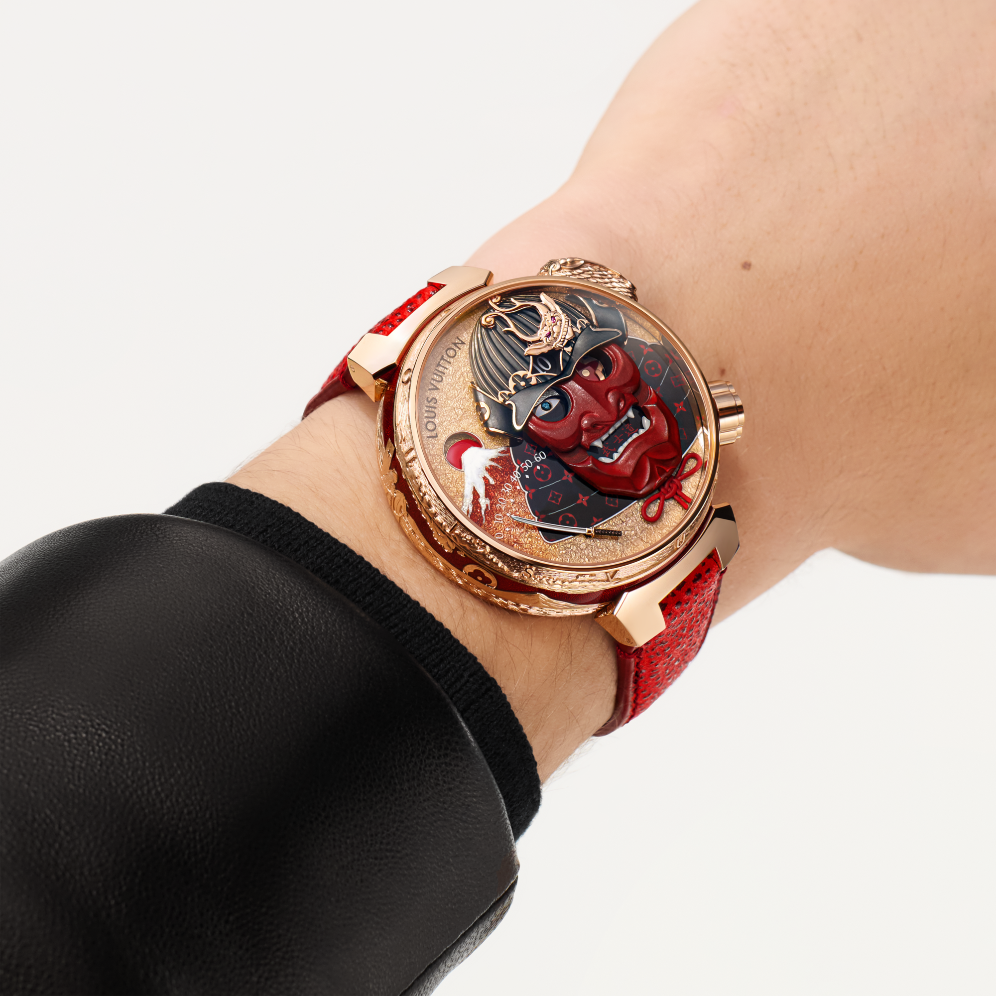 นาฬิการุ่น Tambour Bushido Automata ระบบไขลาน 46.8 มม. พิงค์โกลด์  in นาฬิกา
