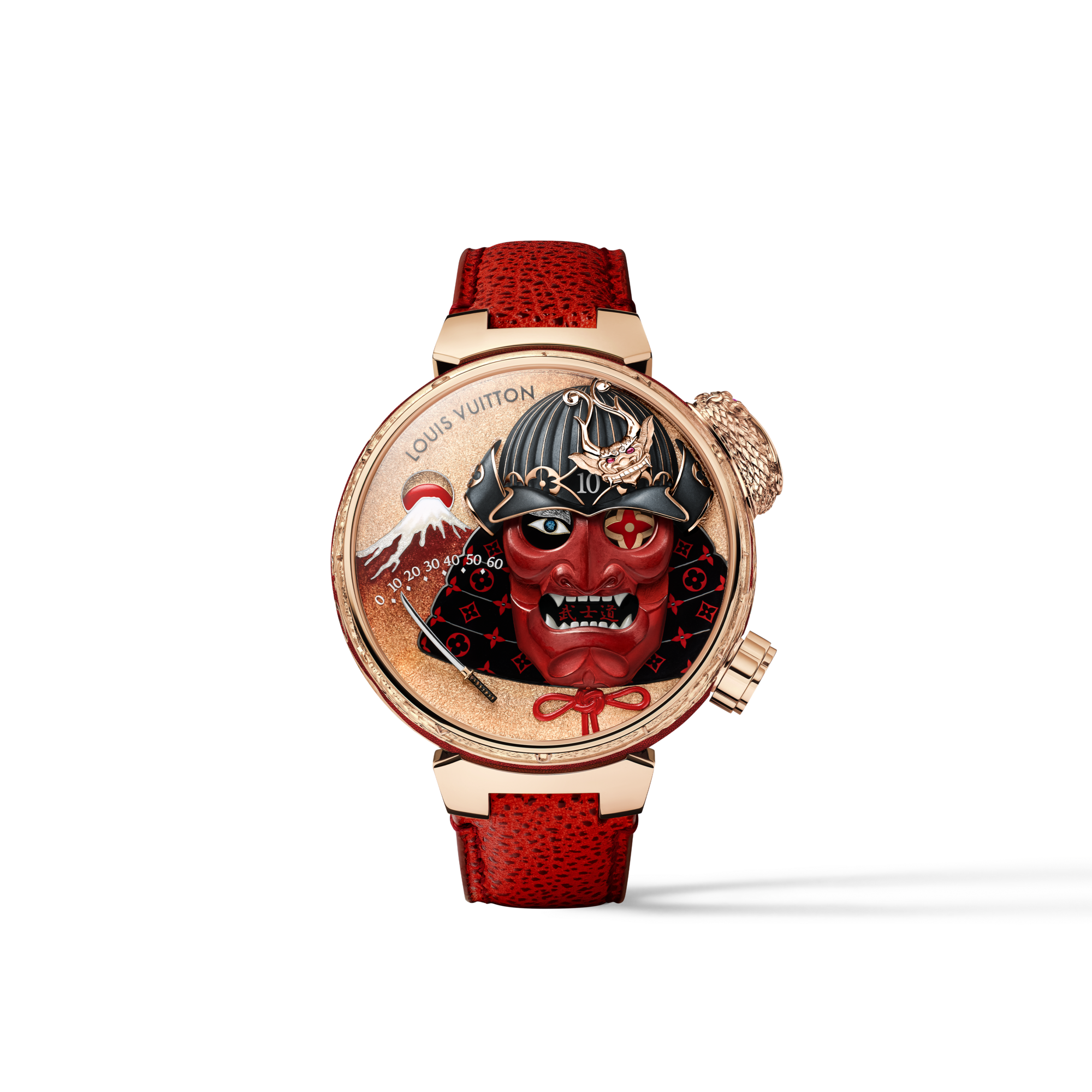 นาฬิการุ่น Tambour Bushido Automata ระบบไขลาน 46.8 มม. พิงค์โกลด์  in นาฬิกา