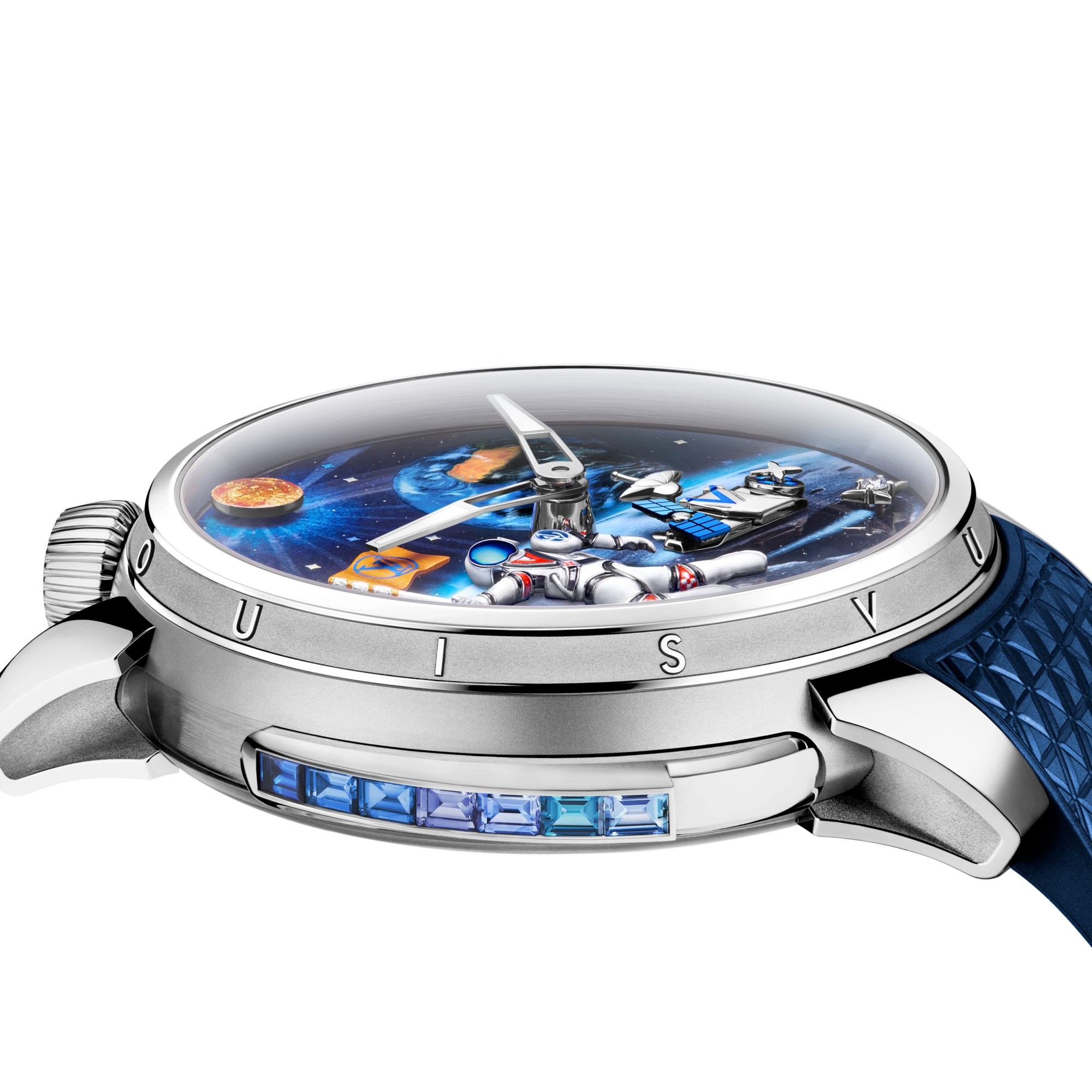 Tambour Taiko Galactique, Manual, 46.7mm, Titanium and White Gold  in นาฬิกา