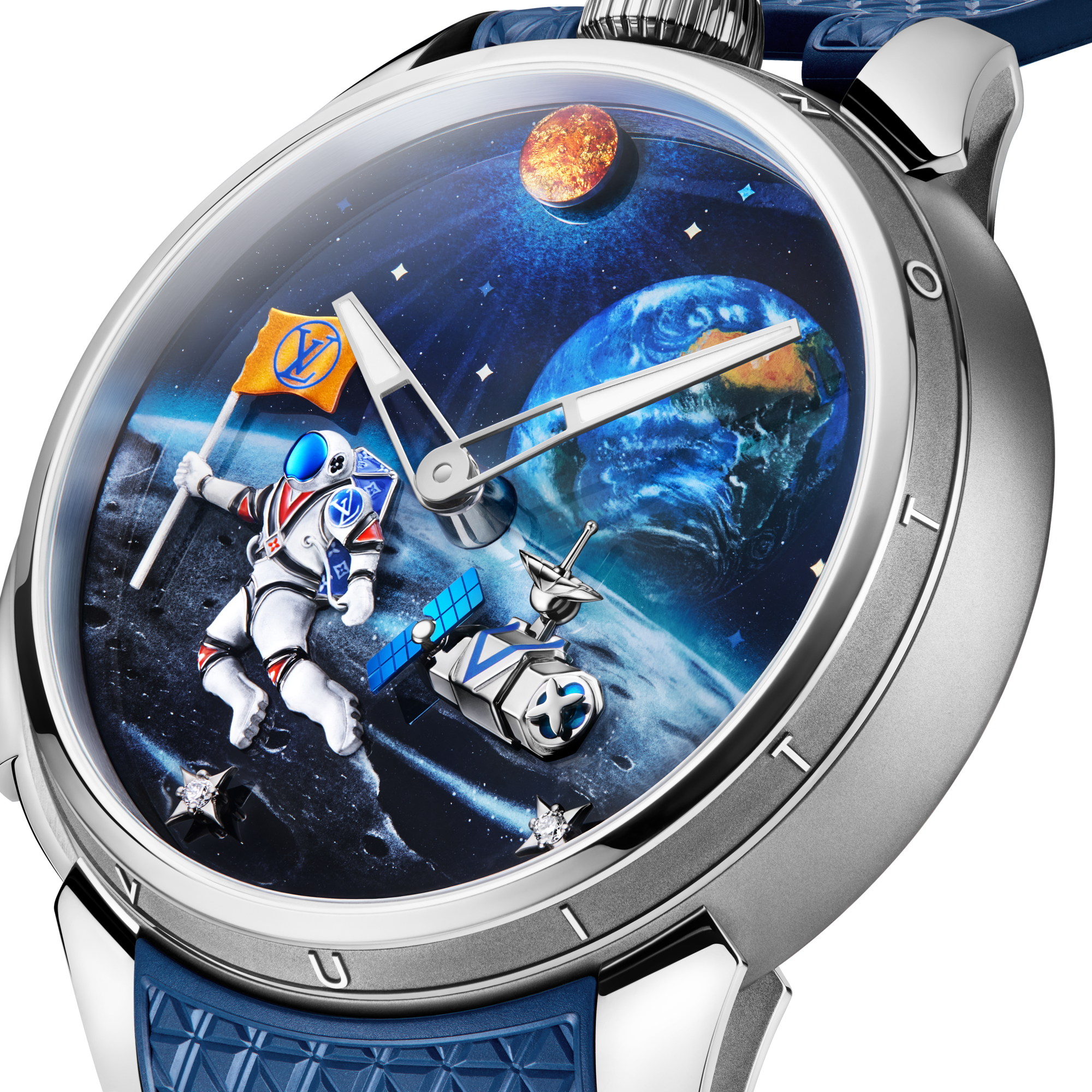 Tambour Taiko Galactique, Manual, 46.7mm, Titanium and White Gold  in นาฬิกา