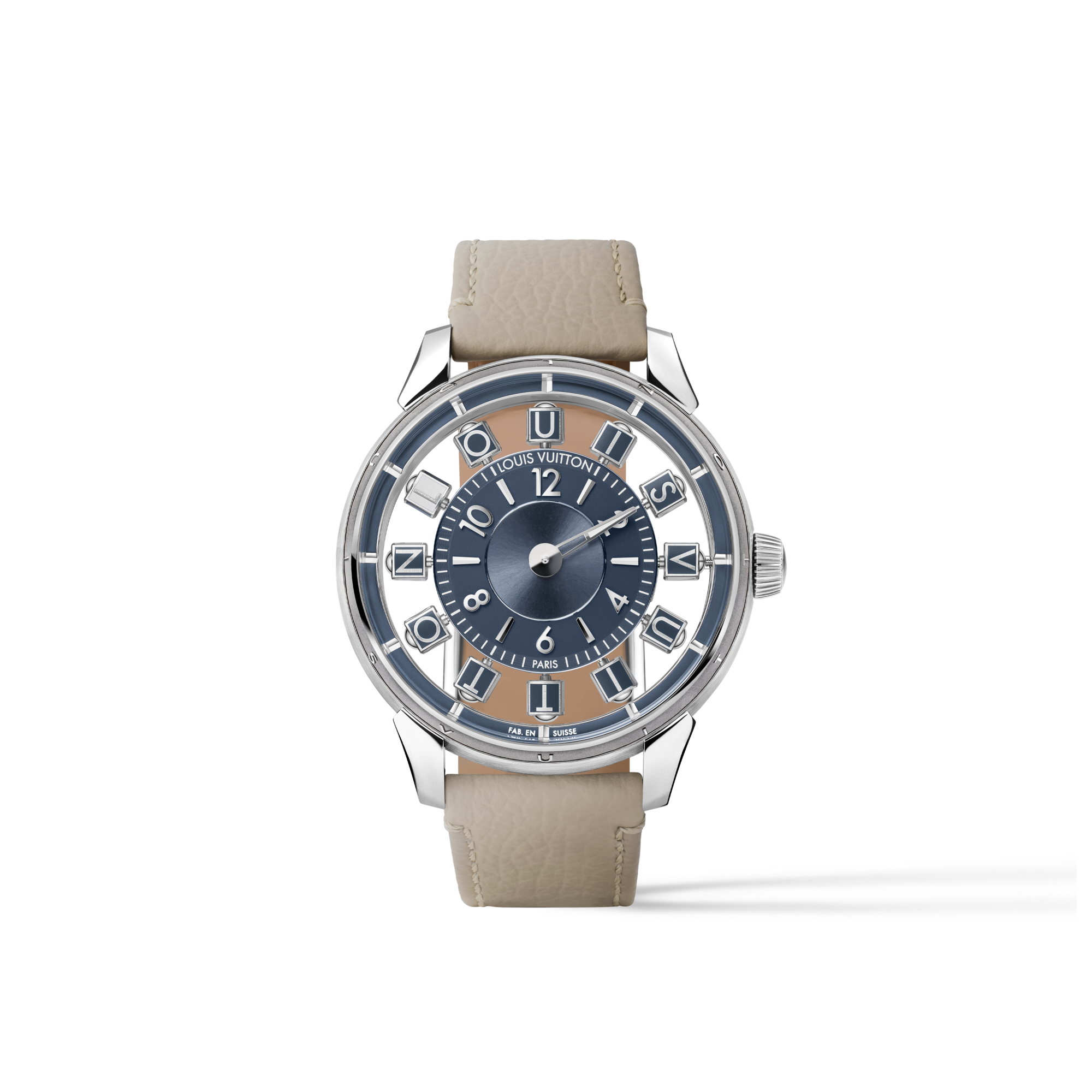 นาฬิการุ่น Tambour Taiko Spin Time Air ระบบอัตโนมัติ 42.5 มม. ไวท์โกลด์  in นาฬิกา