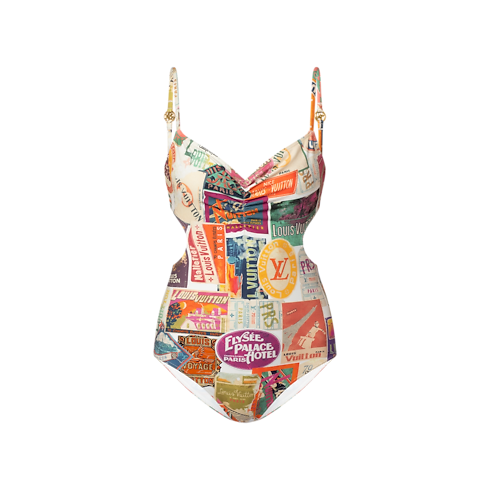 ชุดว่ายน้ำลาย Travel Patch in ผู้หญิง's เสื้อผ้า ชุดว่ายน้ำสำหรับผู้หญิง collections by Louis Vuitton (การย่อ/ขยายผลิตภัณฑ์)