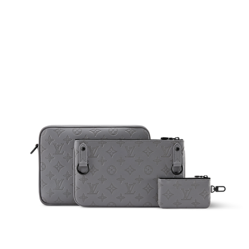 กระเป๋าแมสเซนเจอร์รุ่น Trio หนัง Monogram Shadow in กระเป๋าและผลิตภัณฑ์เครื่องหนังขนาดเล็ก's สำหรับผู้ชาย ผลิตภัณฑ์ใหม่ล่าสุด collections by Louis Vuitton (การย่อ/ขยายผลิตภัณฑ์)