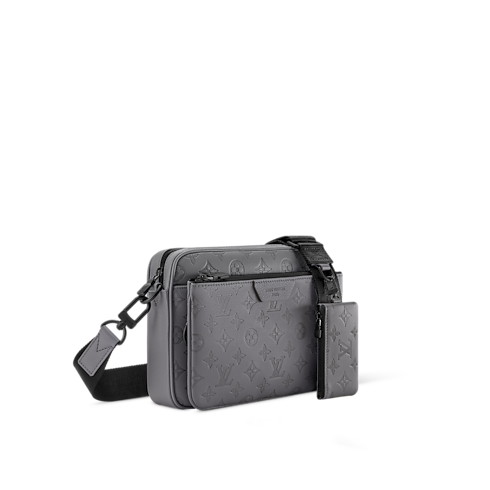 กระเป๋าแมสเซนเจอร์รุ่น Trio หนัง Monogram Shadow in กระเป๋าและผลิตภัณฑ์เครื่องหนังขนาดเล็ก's สำหรับผู้ชาย ผลิตภัณฑ์ใหม่ล่าสุด collections by Louis Vuitton (การย่อ/ขยายผลิตภัณฑ์)