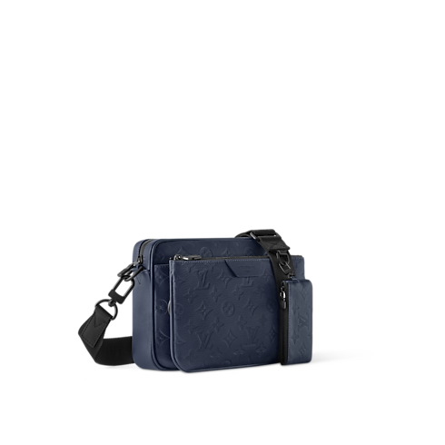 กระเป๋าแมสเซนเจอร์รุ่น Trio หนัง Monogram Shadow in กระเป๋าและผลิตภัณฑ์เครื่องหนังขนาดเล็ก's สำหรับผู้ชาย ผลิตภัณฑ์ใหม่ล่าสุด collections by Louis Vuitton (การย่อ/ขยายผลิตภัณฑ์)