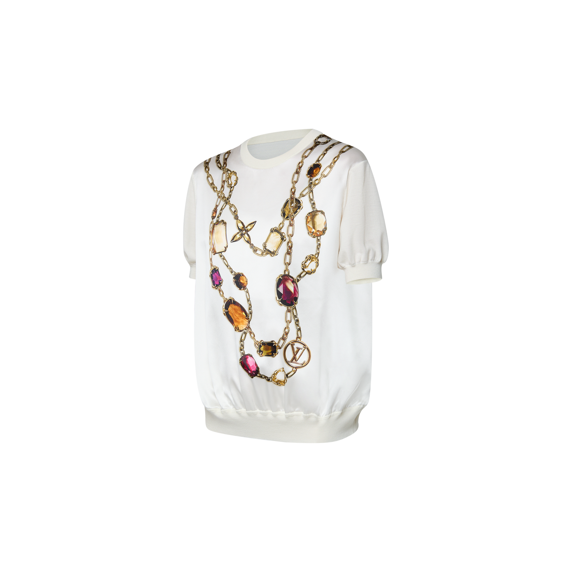เสื้อถักพิมพ์ลาย Necklace คอเสื้อ Trompe l