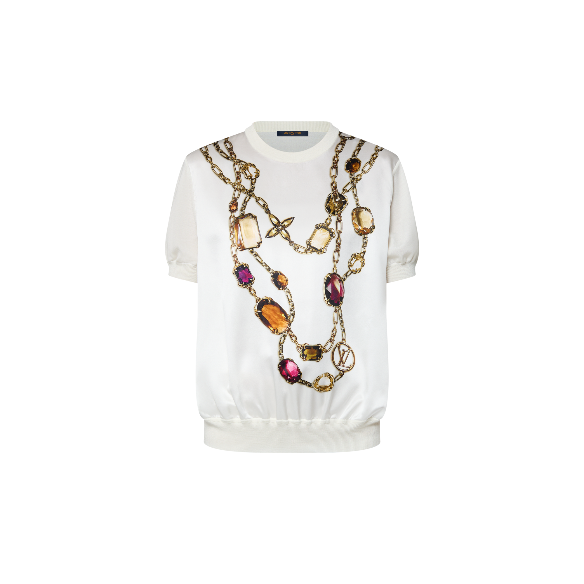 เสื้อถักพิมพ์ลาย Necklace คอเสื้อ Trompe l