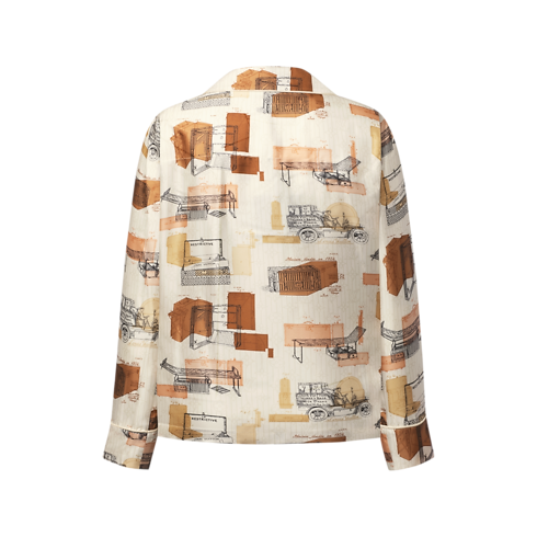 เสื้อเชิ้ตสไตล์พาจามาพิมพ์ลายทรังก์ in ผู้หญิง's เสื้อผ้า เสื้อและเสื้อเชิ้ต collections by Louis Vuitton (การย่อ/ขยายผลิตภัณฑ์)
