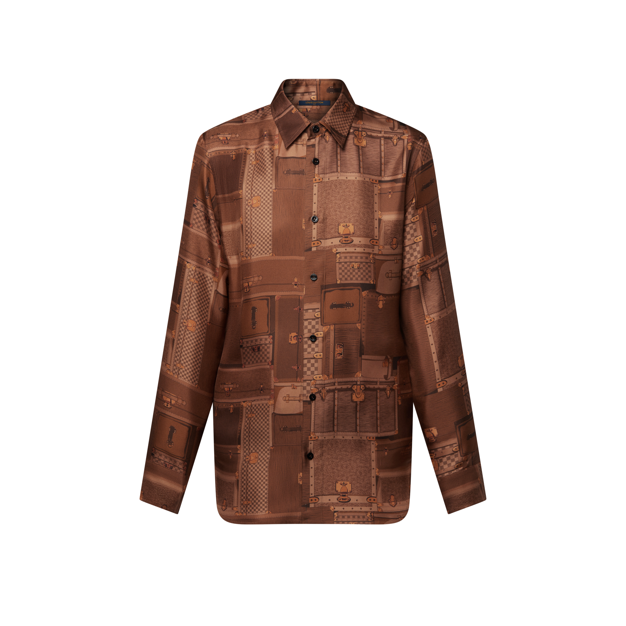 เสื้อเชิ้ตผ้าไหมพิมพ์ลายทรังก์  in ผู้หญิง