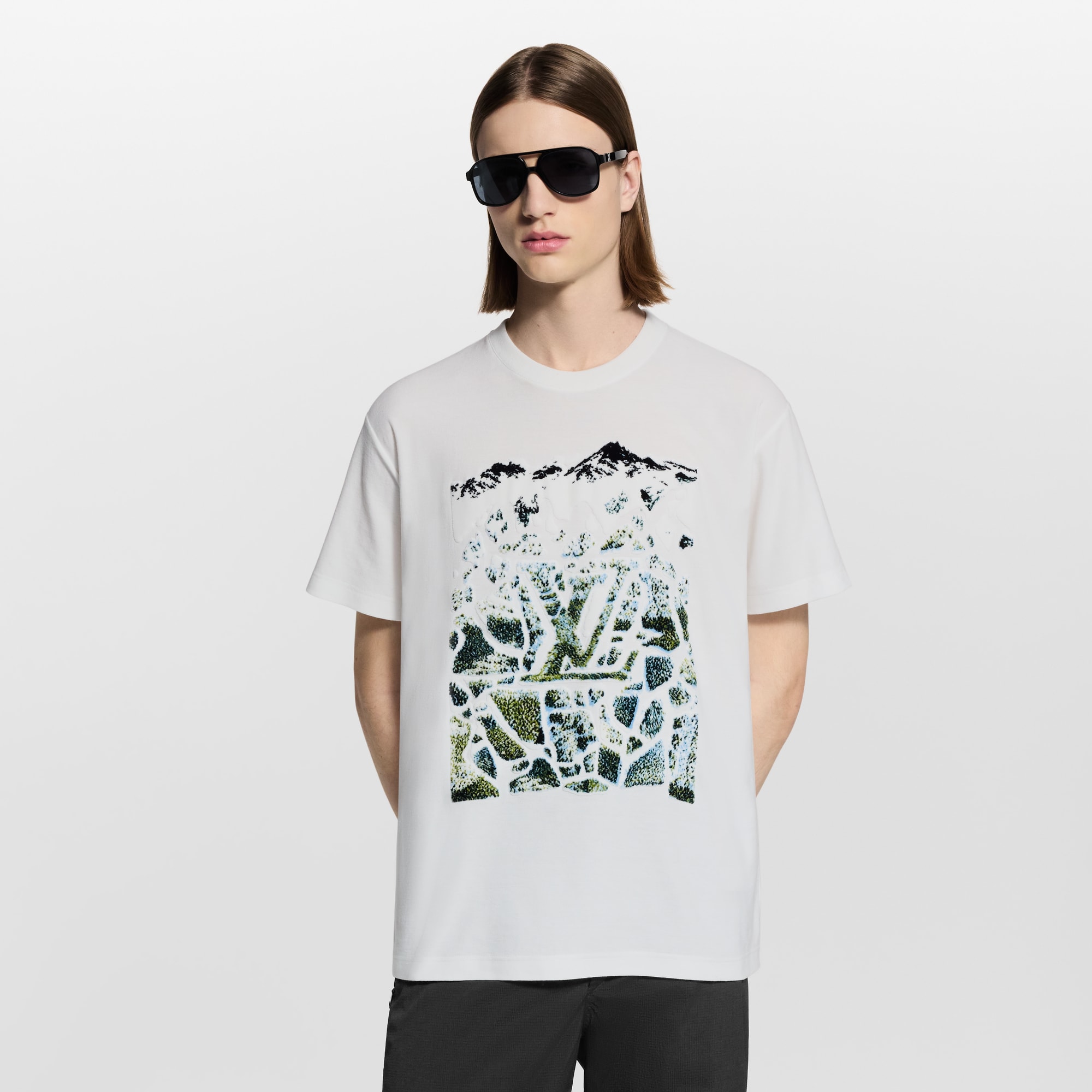 Velvet Jacquard Short-Sleeved T-Shirt  in ผู้ชาย