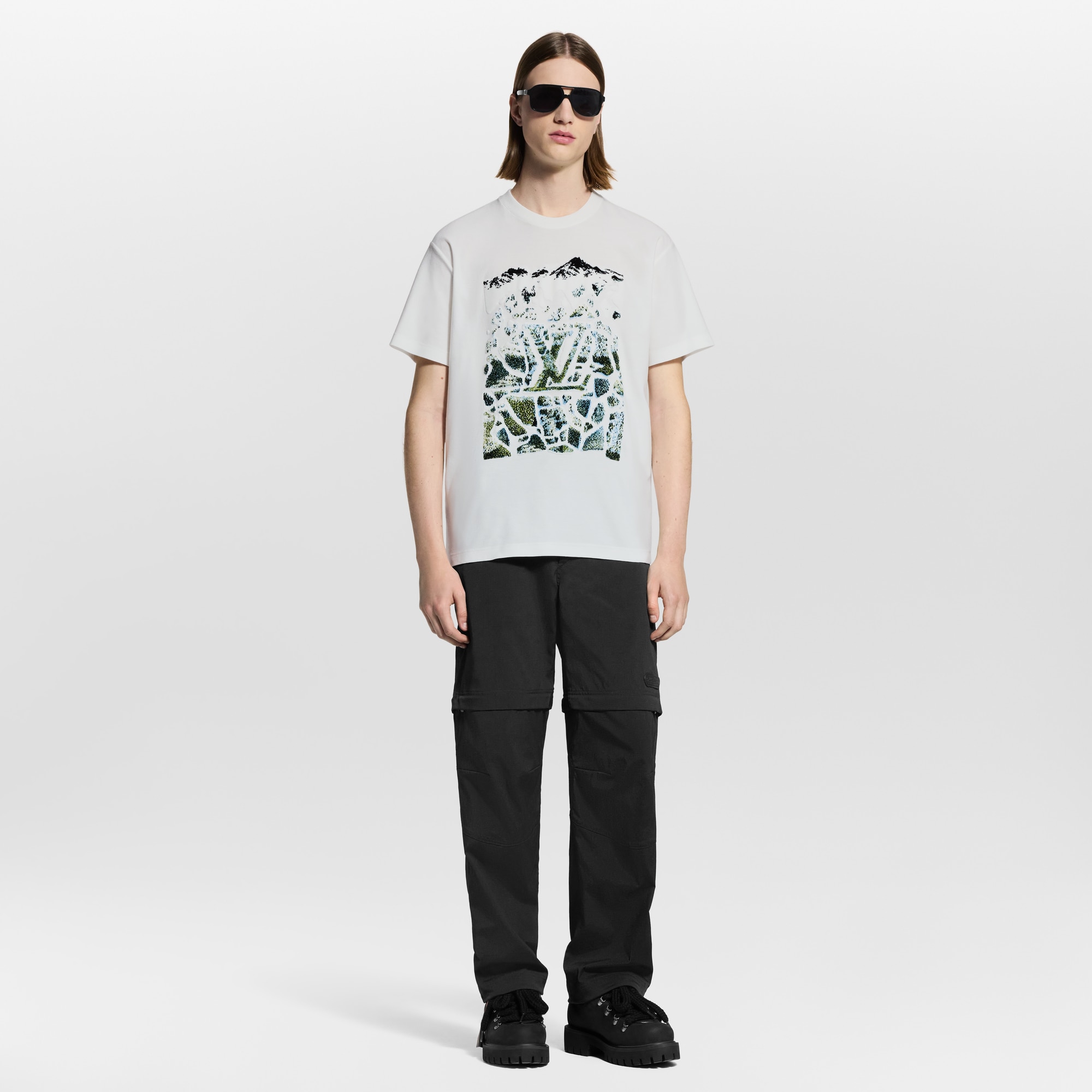 Velvet Jacquard Short-Sleeved T-Shirt  in ผู้ชาย