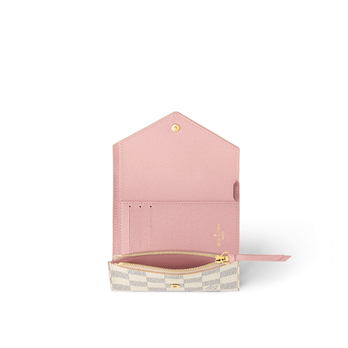 กระเป๋าสตางค์รุ่น Victorine Damier Azur in ผู้หญิง's กระเป๋าสตางค์และผลิตภัณฑ์เครื่องหนังขนาดเล็ก กระเป๋าสตางค์สำหรับผู้หญิง collections by Louis Vuitton (การย่อ/ขยายผลิตภัณฑ์)