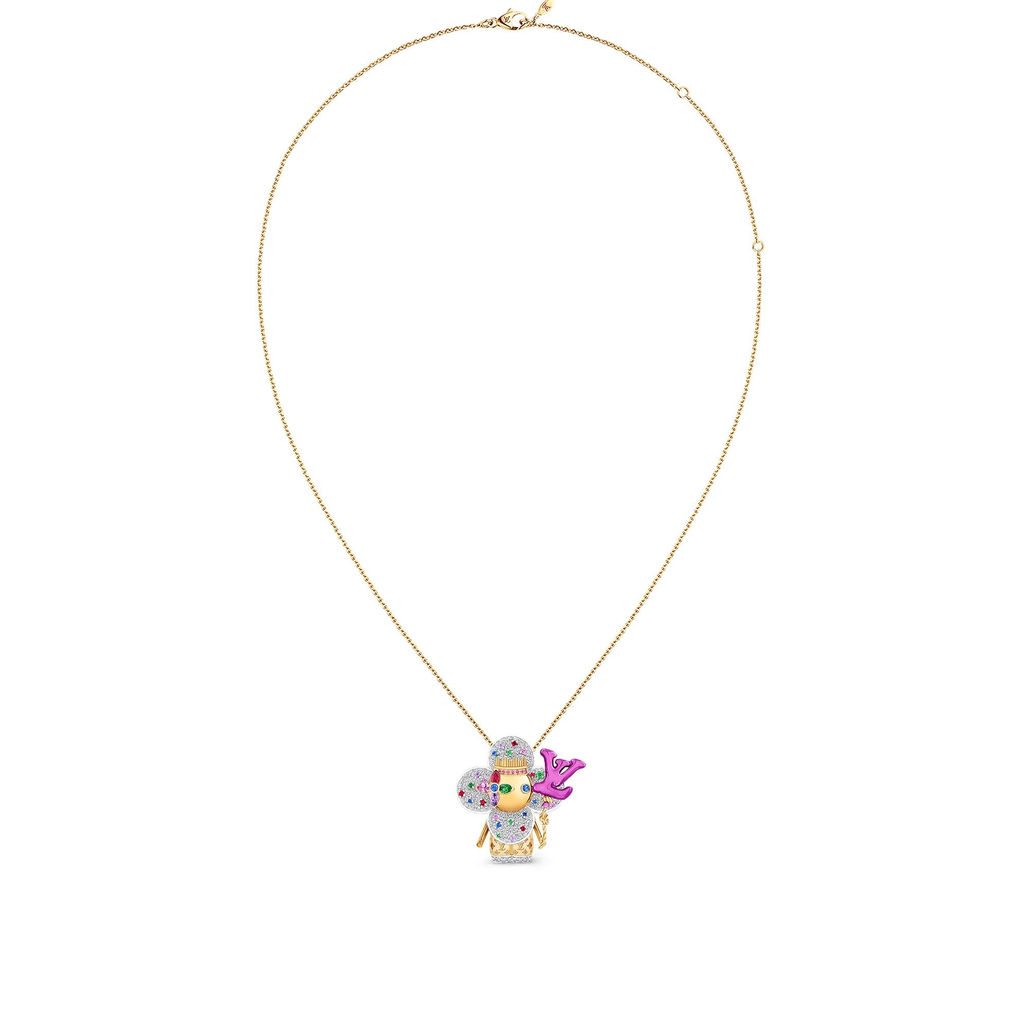 จี้ Vivienne Celebration เยลโลว์โกลด์ ไวท์โกลด์ ไทเทเนียม เพชร และอัญมณีหลากสี  in จิวเวลรี่