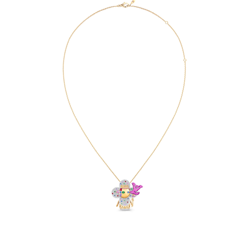 จี้ Vivienne Celebration เยลโลว์โกลด์ ไวท์โกลด์ ไทเทเนียม เพชร และอัญมณีหลากสี in จิวเวลรี่'s หมวดหมู่ สร้อยคอและจี้ collections by Louis Vuitton (การย่อ/ขยายผลิตภัณฑ์)