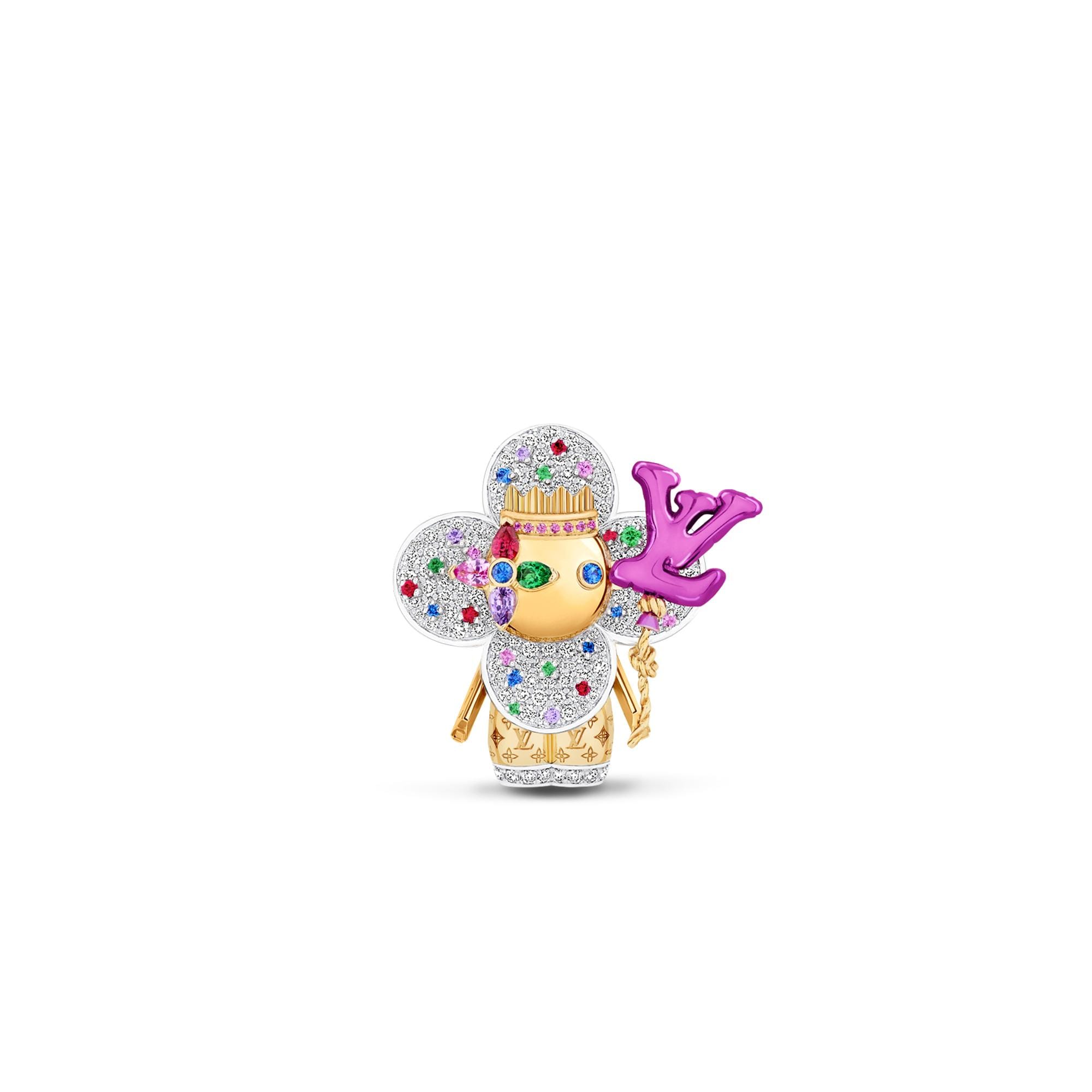 จี้ Vivienne Celebration เยลโลว์โกลด์ ไวท์โกลด์ ไทเทเนียม เพชร และอัญมณีหลากสี  in จิวเวลรี่