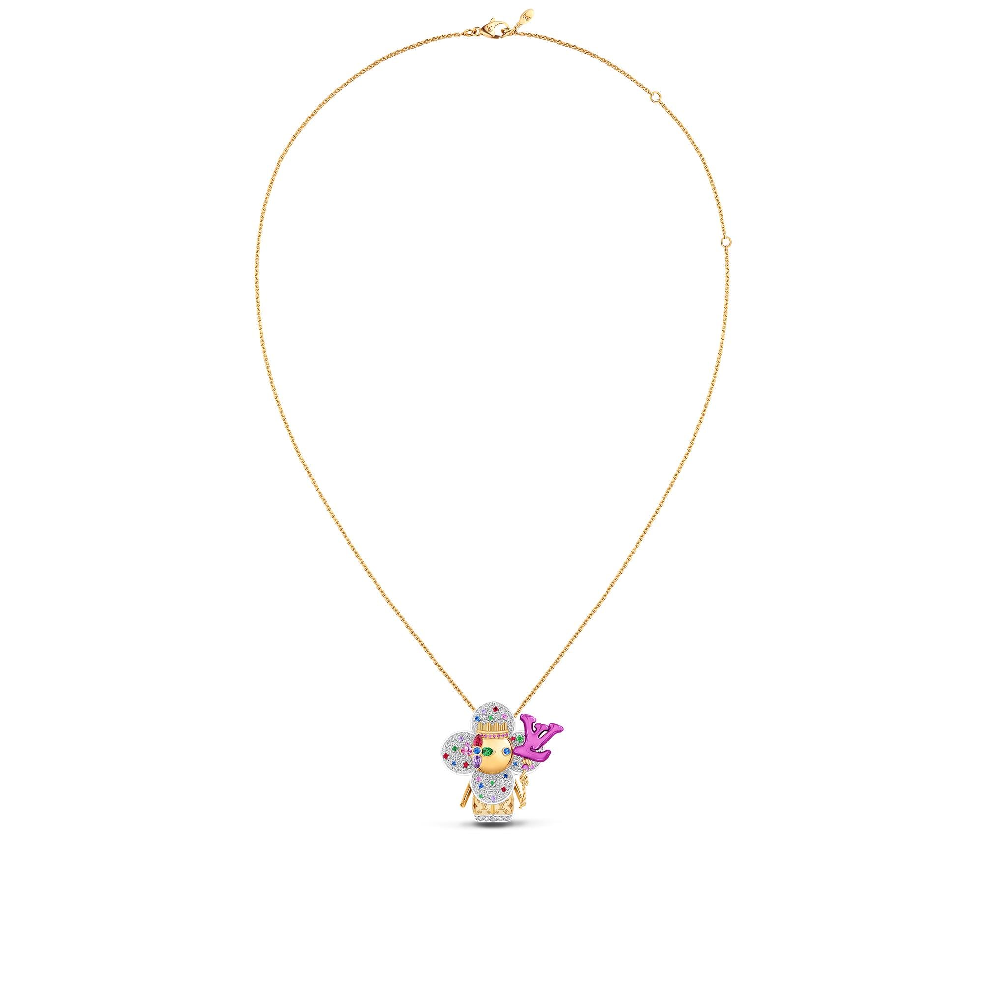 จี้ Vivienne Celebration เยลโลว์โกลด์ ไวท์โกลด์ ไทเทเนียม เพชร และอัญมณีหลากสี  in จิวเวลรี่