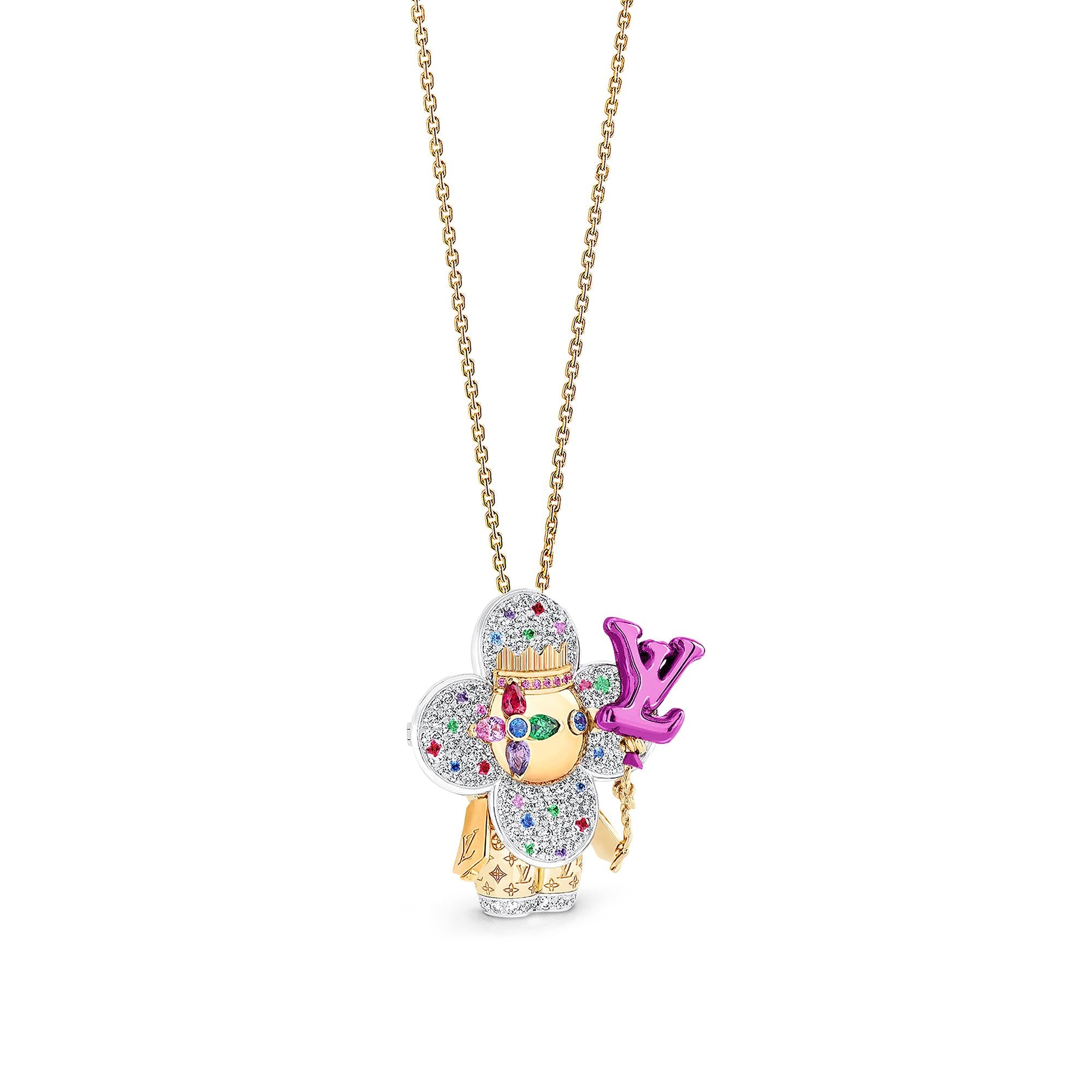 จี้ Vivienne Celebration เยลโลว์โกลด์ ไวท์โกลด์ ไทเทเนียม เพชร และอัญมณีหลากสี  in จิวเวลรี่