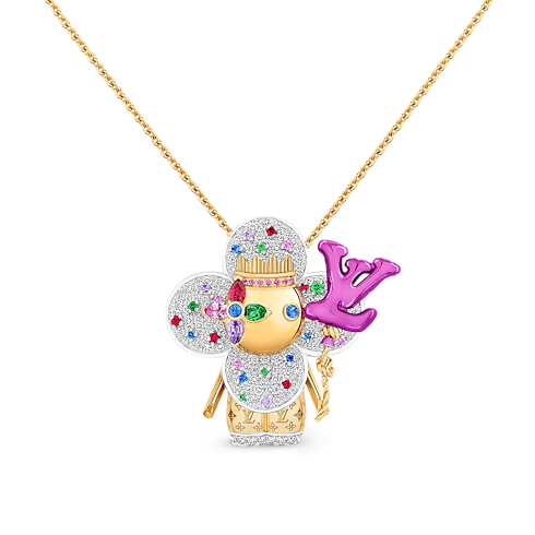 จี้ Vivienne Celebration เยลโลว์โกลด์ ไวท์โกลด์ ไทเทเนียม เพชร และอัญมณีหลากสี in จิวเวลรี่'s หมวดหมู่ สร้อยคอและจี้ collections by Louis Vuitton (การย่อ/ขยายผลิตภัณฑ์)