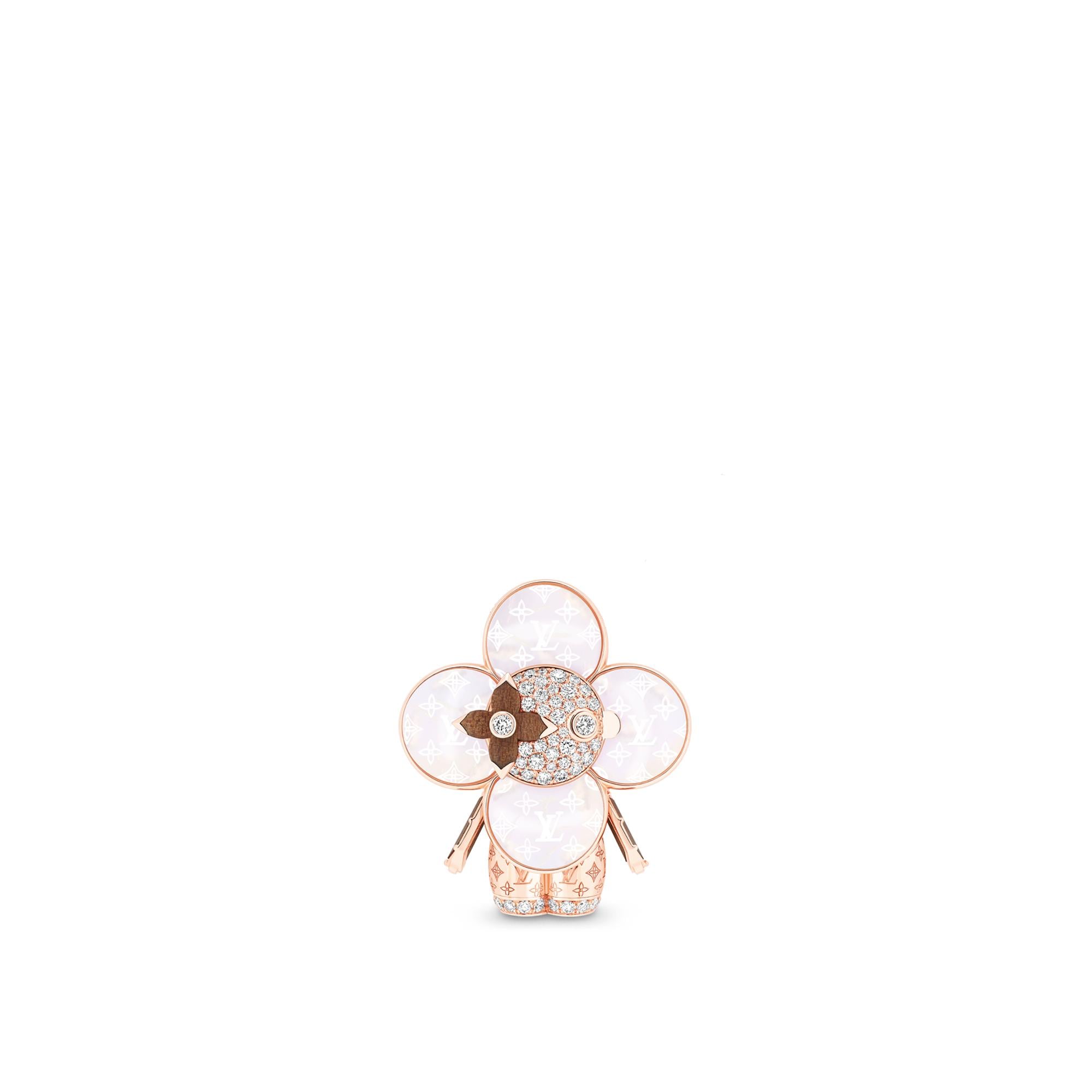 จี้ Vivienne Monogram พิงค์โกลด์ มาเธอร์ออฟเพิร์ล ไม้ และเพชร  in จิวเวลรี่