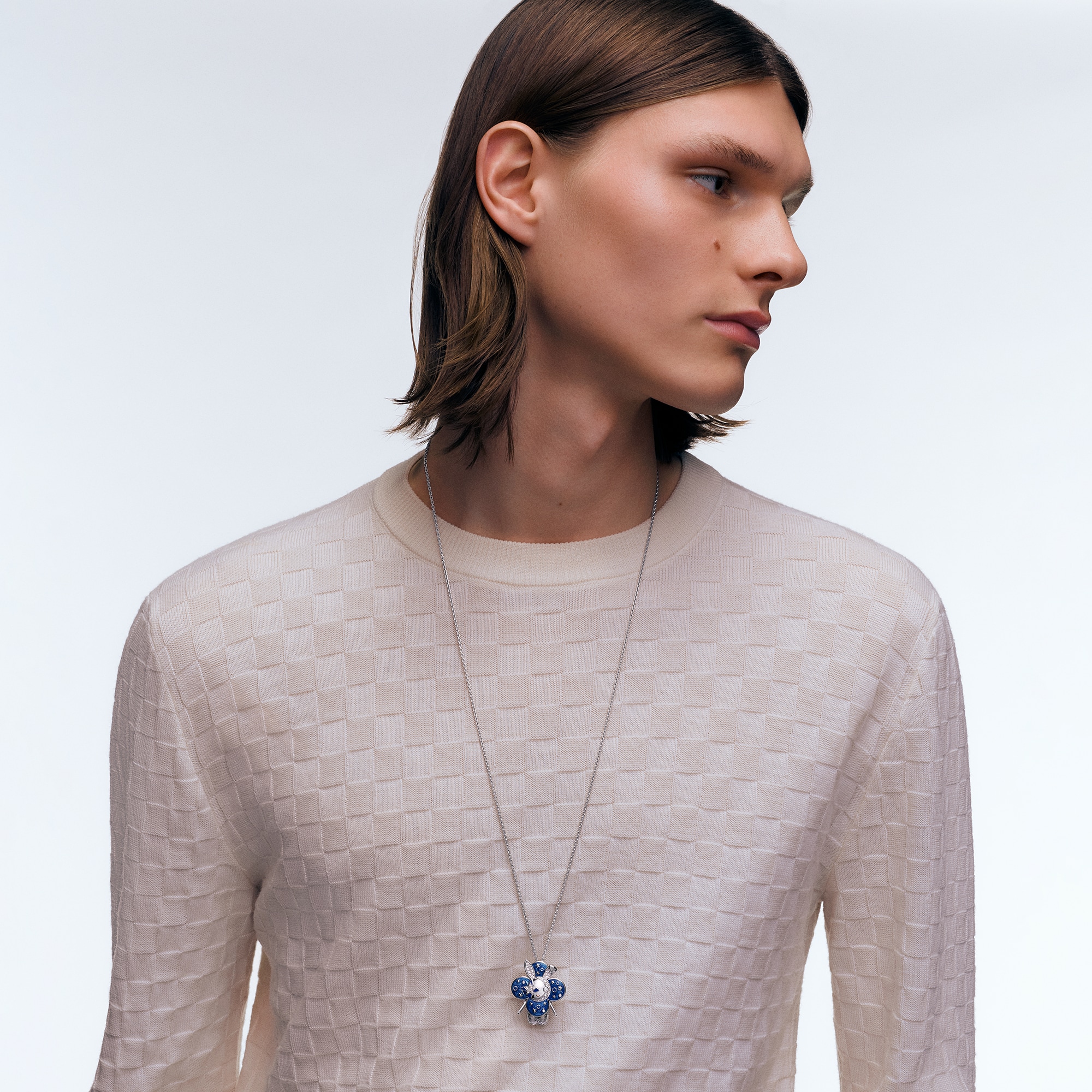 จี้ Vivienne Rabbit ไวท์โกลด์ แลคเกอร์ เพชร และอัญมณี  in Les Extraordinaires