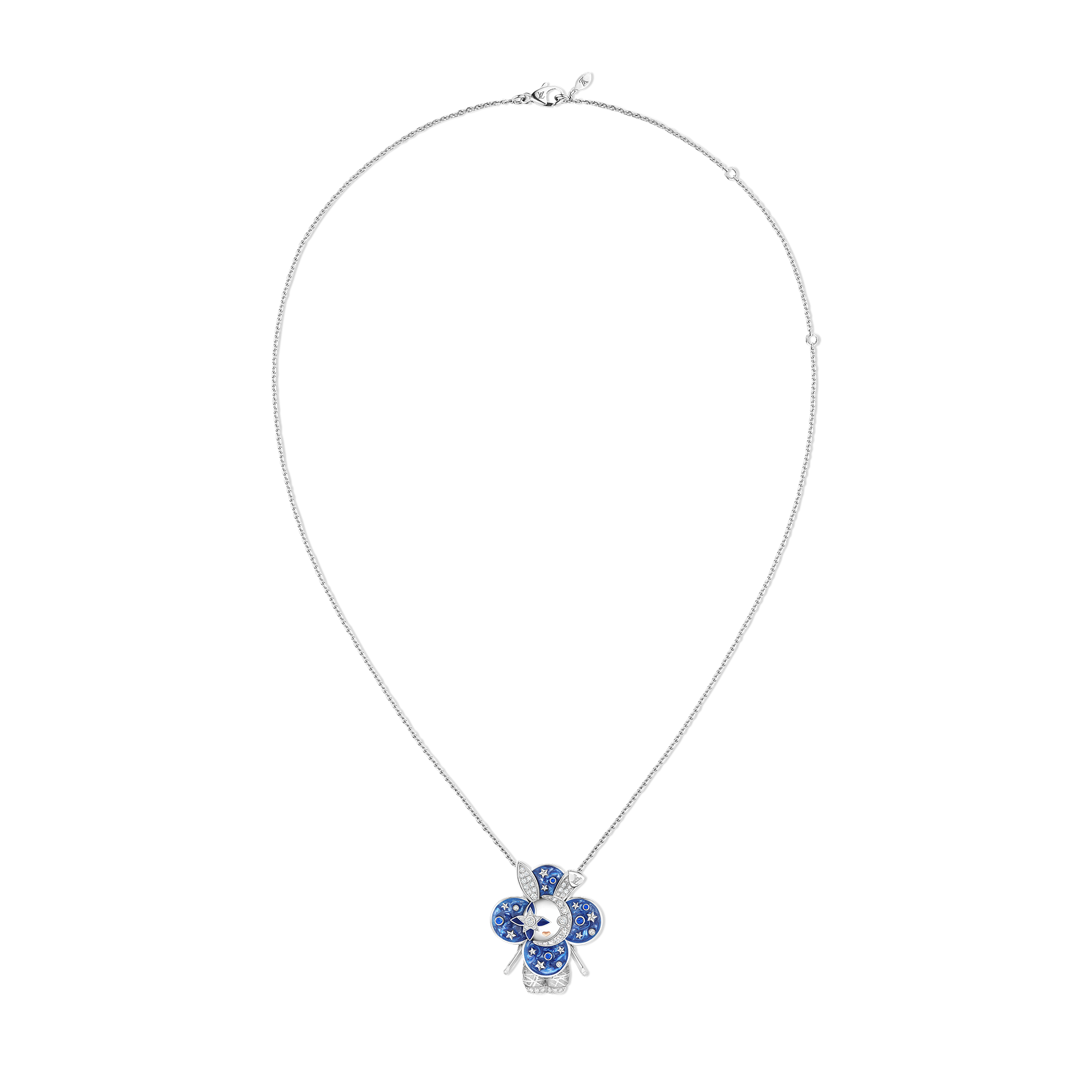 จี้ Vivienne Rabbit ไวท์โกลด์ แลคเกอร์ เพชร และอัญมณี  in Les Extraordinaires