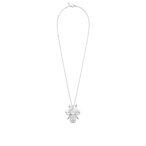 จี้ Vivienne Rabbit ไวท์โกลด์ แลคเกอร์ เพชร และอัญมณี in Les Extraordinaires's จิวเวลรี่ สร้อยคอและจี้ collections by Louis Vuitton (การย่อ/ขยายผลิตภัณฑ์)