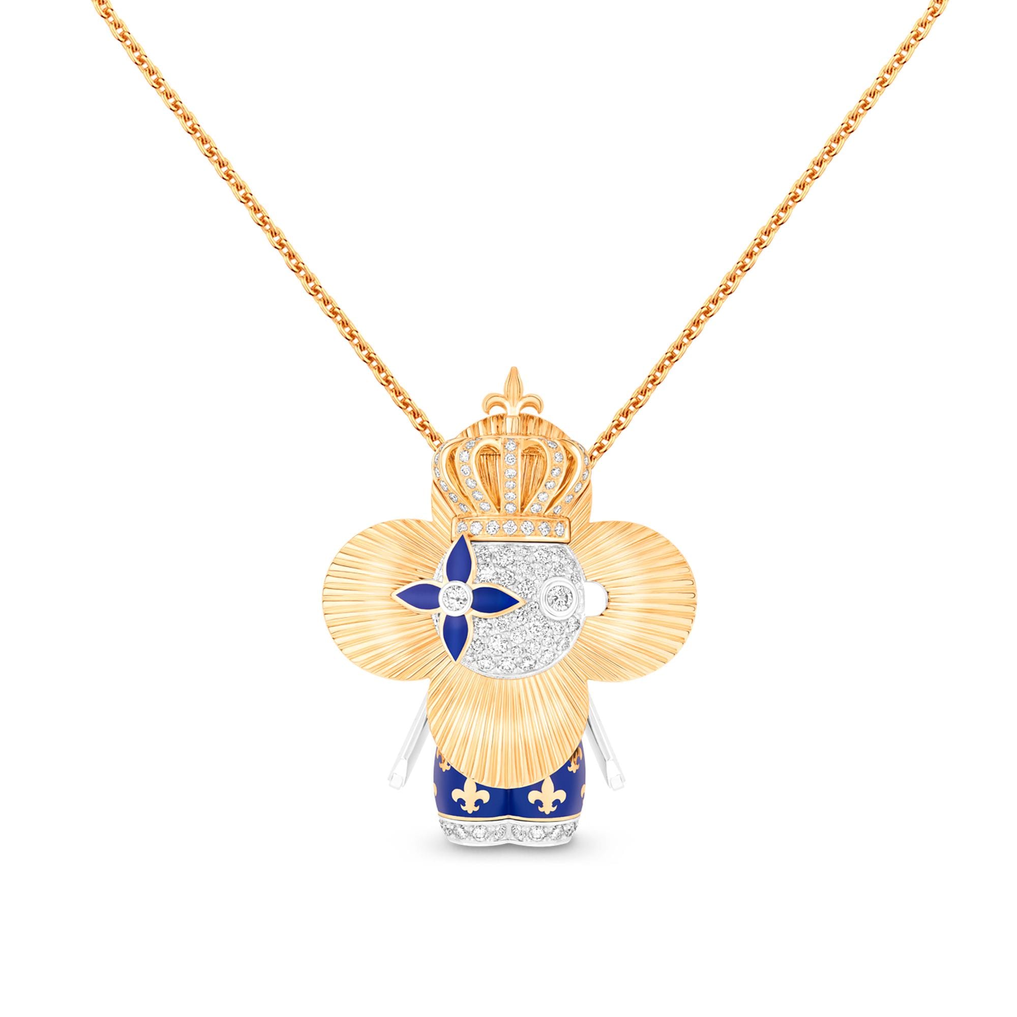 จี้ Vivienne Royal เยลโลว์โกลด์ ไวท์โกลด์ แลคเกอร์ และเพชร  in จิวเวลรี่
