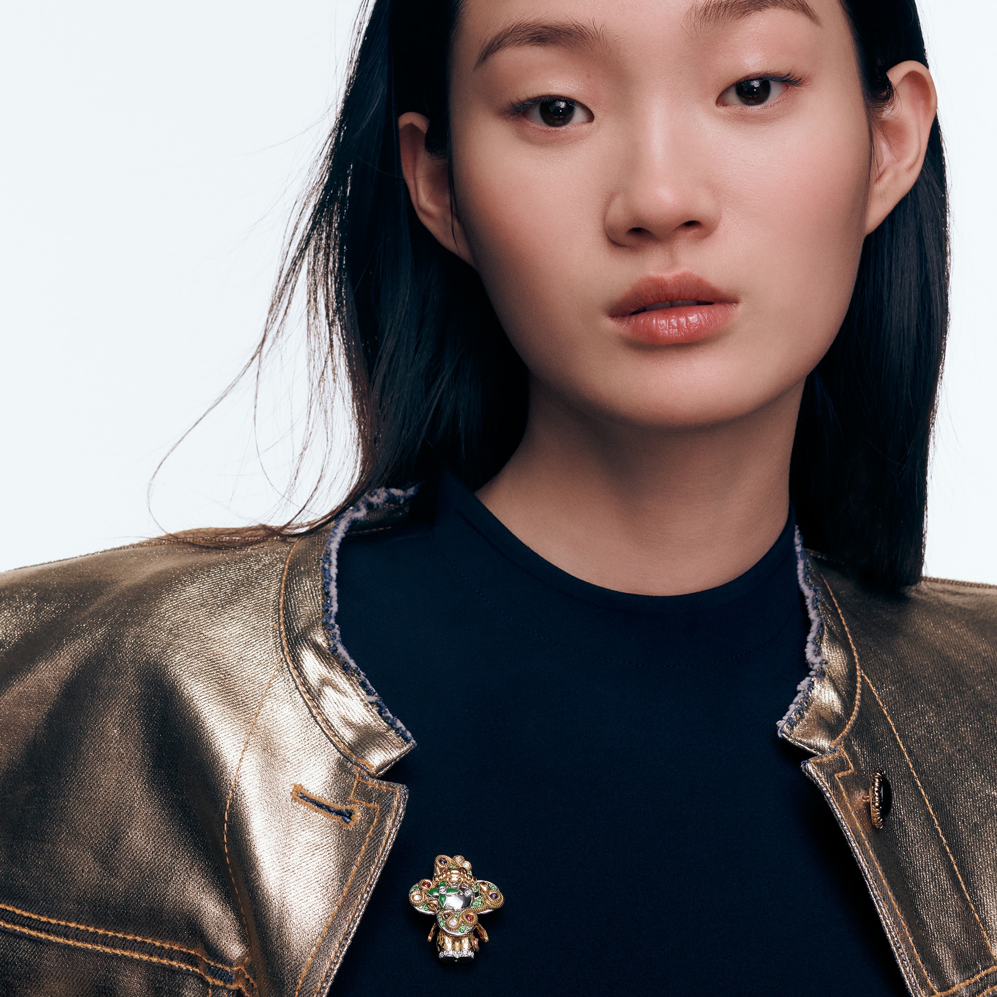 จี้ Vivienne Snake เยลโลว์โกลด์ ไวท์โกลด์ แลคเกอร์ เพชร และอัญมณี  in Les Extraordinaires
