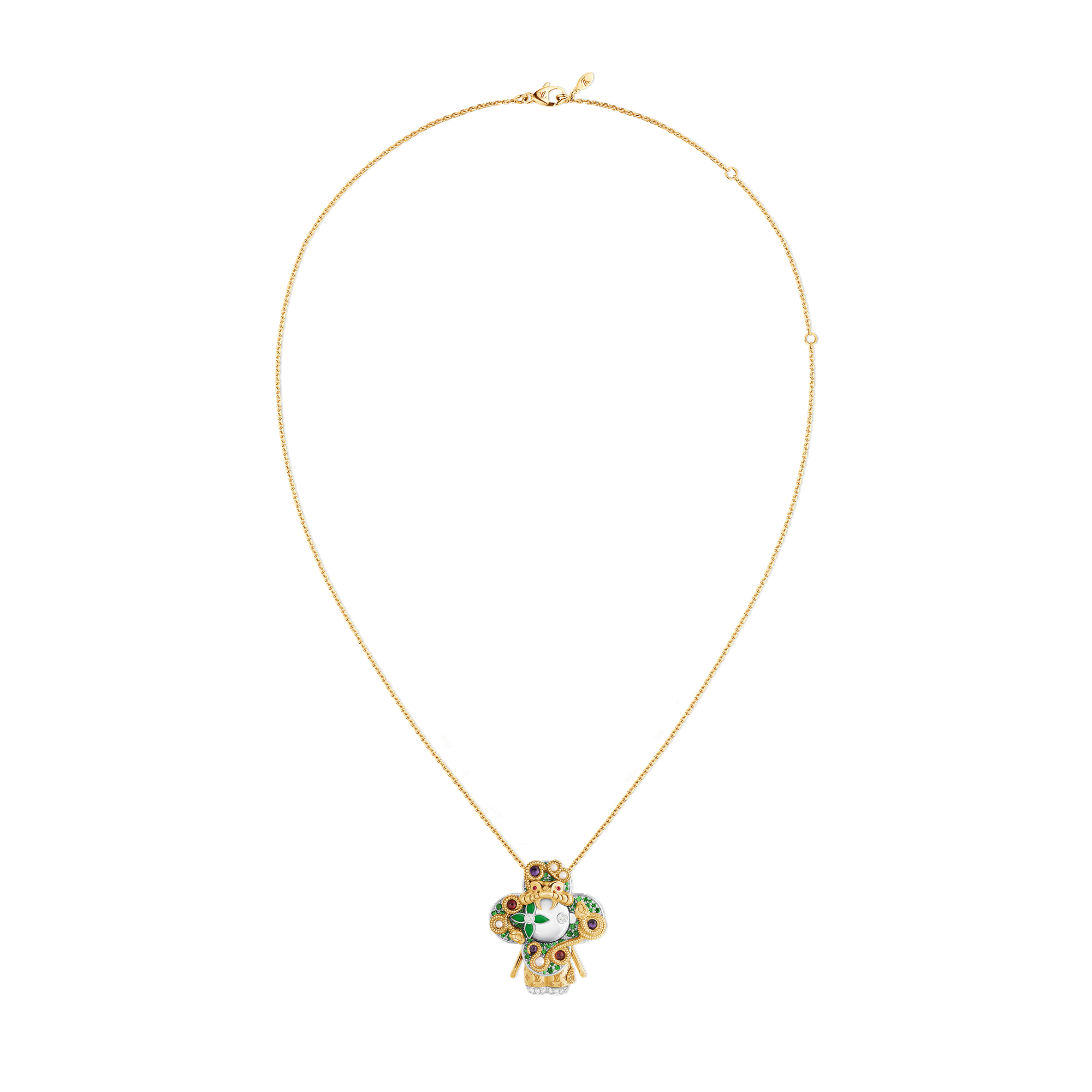 จี้ Vivienne Snake เยลโลว์โกลด์ ไวท์โกลด์ แลคเกอร์ เพชร และอัญมณี  in Les Extraordinaires