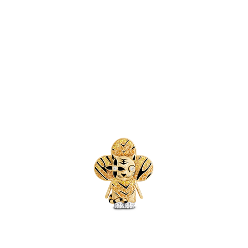 จี้ Vivienne Tiger เยลโลว์โกลด์ ไวท์โกลด์ แลคเกอร์ เพชร และอัญมณี in จิวเวลรี่'s หมวดหมู่ สร้อยคอและจี้ collections by Louis Vuitton (การย่อ/ขยายผลิตภัณฑ์)