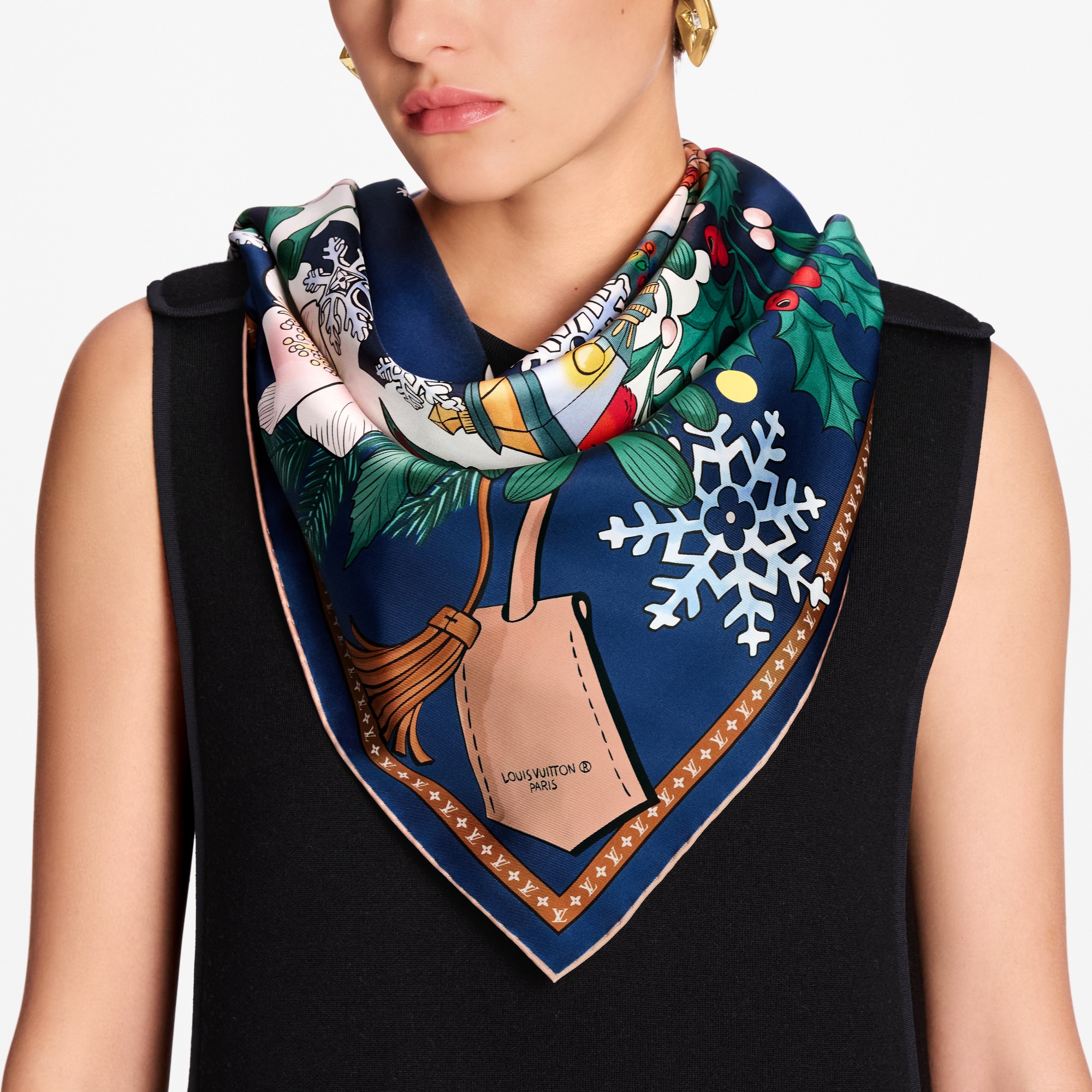 ผ้า Square รุ่น Vivienne Winter Celebration 90 . in ผู้หญิง