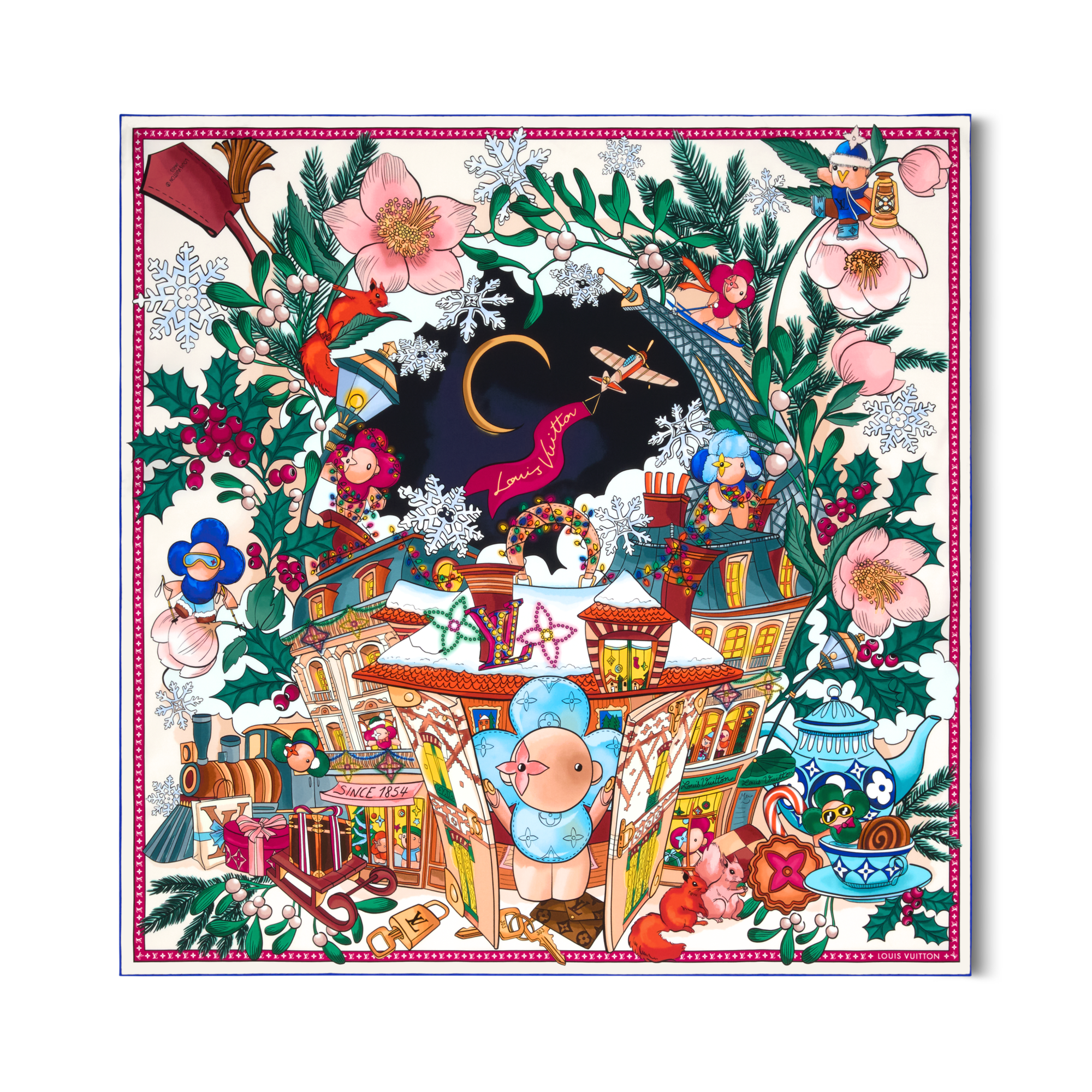 ผ้า Square รุ่น Vivienne Winter Celebration 90 . in ผู้หญิง