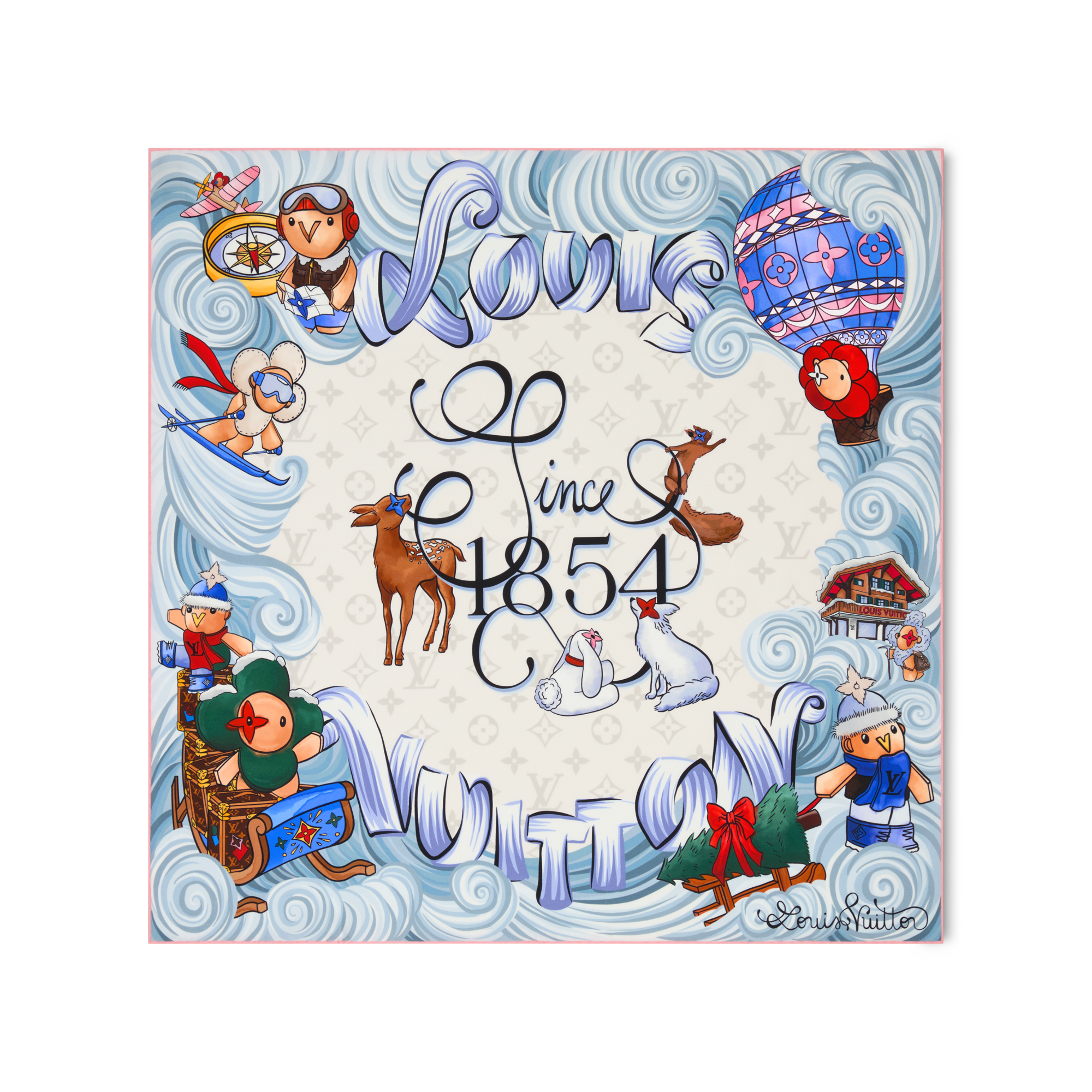ผ้า Square รุ่น Vivienne Winter Holiday 90 . in ผู้หญิง