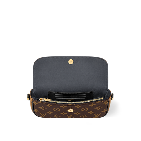 กระเป๋าสตางค์สายโซ่รุ่น Ivy Monogram Reverse แคนวาส in ผู้หญิง's กระเป๋าสตางค์และผลิตภัณฑ์เครื่องหนังขนาดเล็ก กระเป๋าสตางค์สะพายข้างสำหรับผู้หญิง collections by Louis Vuitton (การย่อ/ขยายผลิตภัณฑ์)