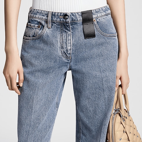 กางเกงยีนส์ขากว้างแบบกราฟิก in ผู้ชาย's Discontinued Product Obs 12 collections by Louis Vuitton (การย่อ/ขยายผลิตภัณฑ์)