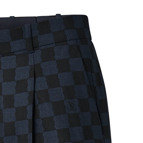 กางเกงขาสั้นผูกเอวผ้าวูลผสม in ผู้ชาย's เสื้อผ้า กางเกงสำหรับผู้ชาย collections by Louis Vuitton (การย่อ/ขยายผลิตภัณฑ์)
