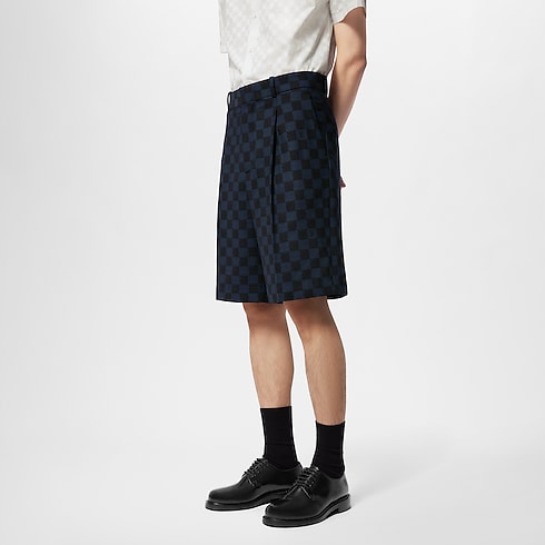กางเกงขาสั้นผูกเอวผ้าวูลผสม in ผู้ชาย's เสื้อผ้า กางเกงสำหรับผู้ชาย collections by Louis Vuitton (การย่อ/ขยายผลิตภัณฑ์)
