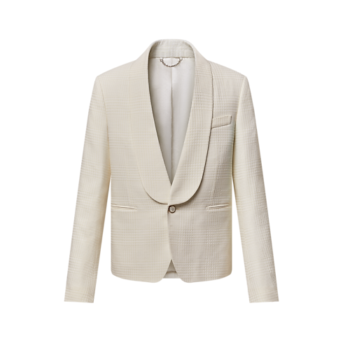 เสื้อแจ็คเก็ตกระดุมแถวเดียวแบบทางการผ้าวูลผสมผ้าไหม in ผู้ชาย's เสื้อผ้า เสื้อแจ็คเก็ตและเบลเซอร์สำหรับผู้ชาย collections by Louis Vuitton (การย่อ/ขยายผลิตภัณฑ์)