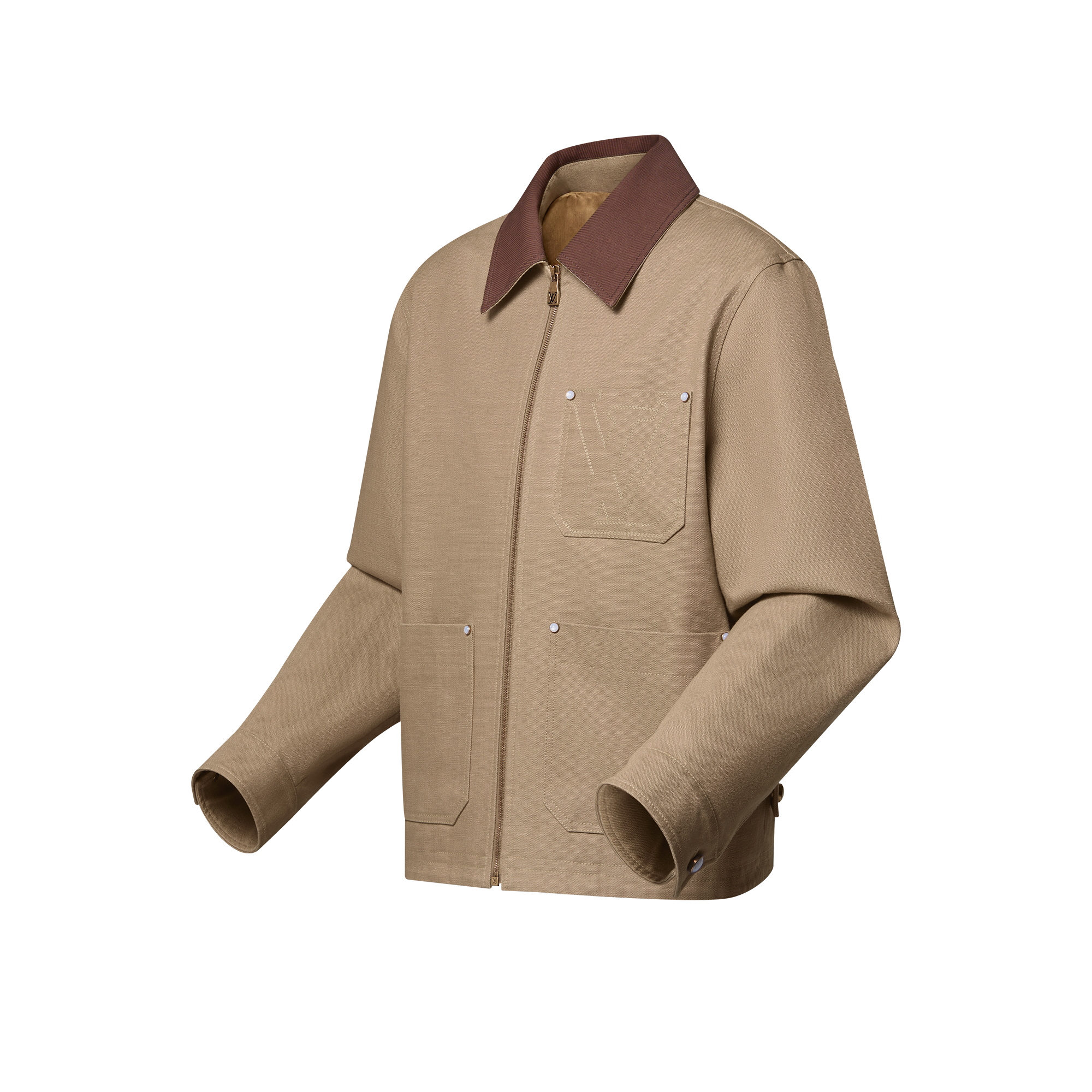 เสื้อแจ็คเก็ตบลูซงสไตล์ Workwear ผ้าคอตตอนแคนวาส  in ผู้ชาย